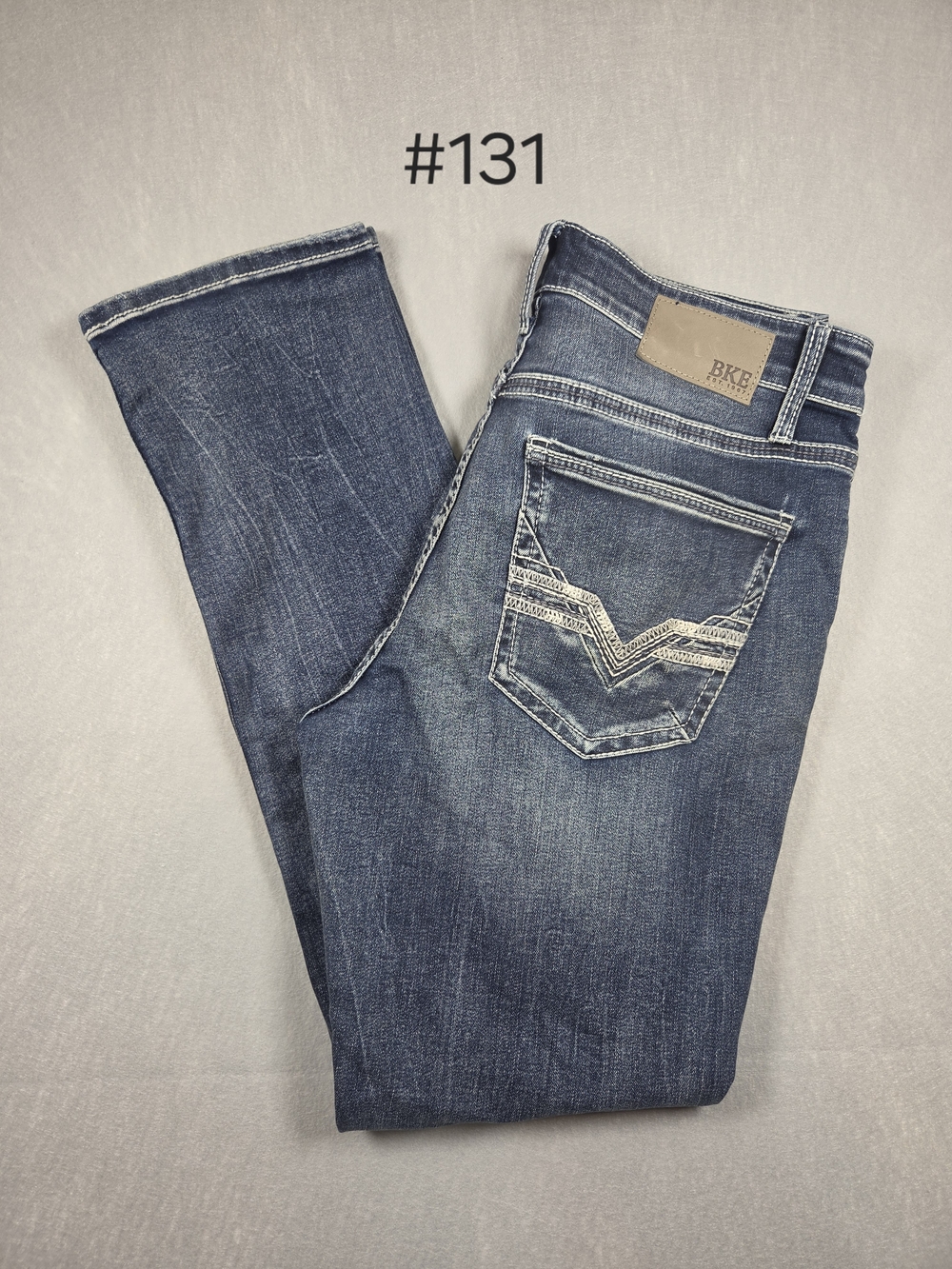 BKE Jake Straight Leg Men's Jeans 34x32 Medium Wash Blue Denim Buckle